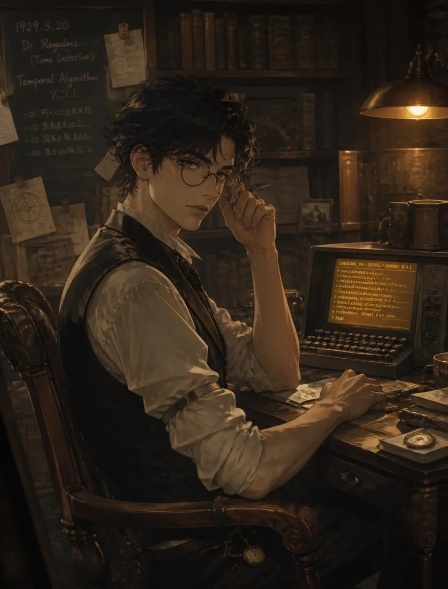 Portrait of Developer at his writing desk